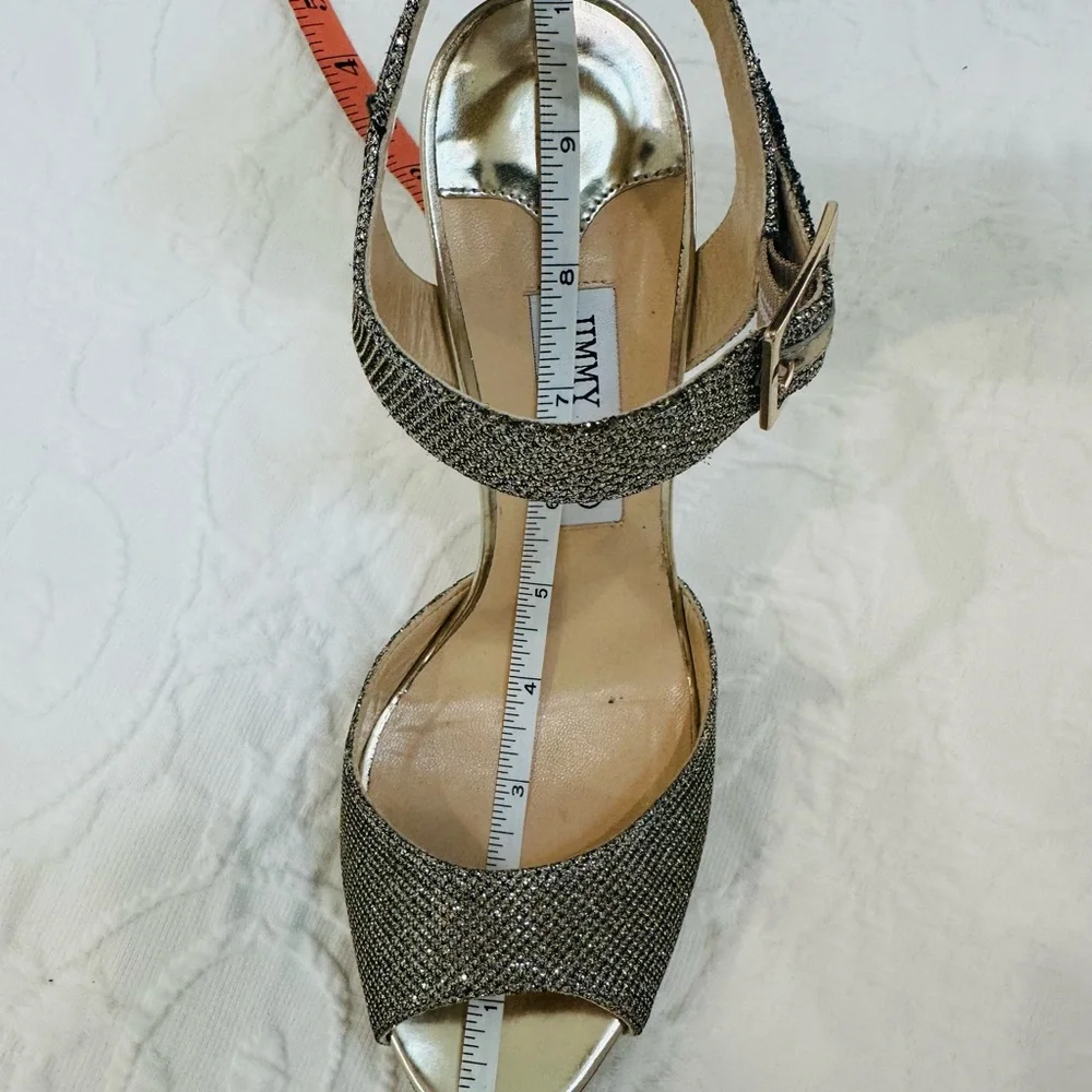 Jimmy Choo Metallic Kayden Bronze Platform Size 40 - Picture 8 of 8